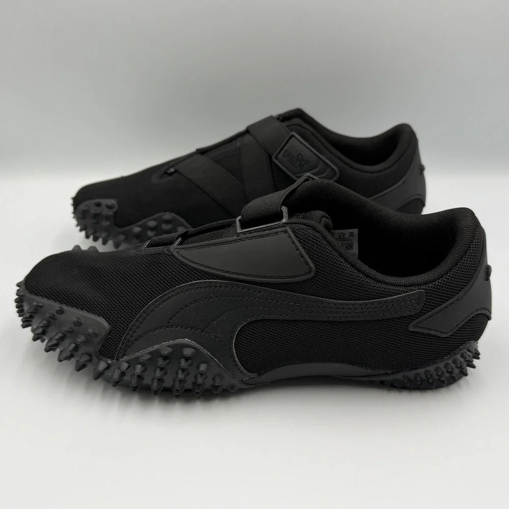 Puma Mostro OG Prime Sneakers Womens 8.5 Black Spiked Low Top Mesh Straps *NEW*